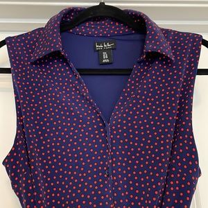 Nicole Miller navy and red dress